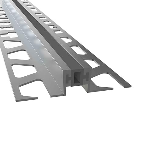ALU Dehnfugen Fliesenschiene Fliesenprofil silber matt L270cm 12mm