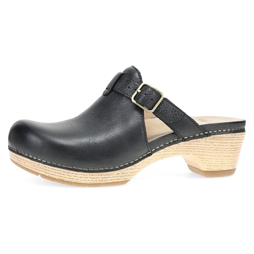 Image of Dansko Leandra Women's Clog with Cushioned Footbed - Slip-On Shoe with Breathable Suede Socklining, Rubber Outsole