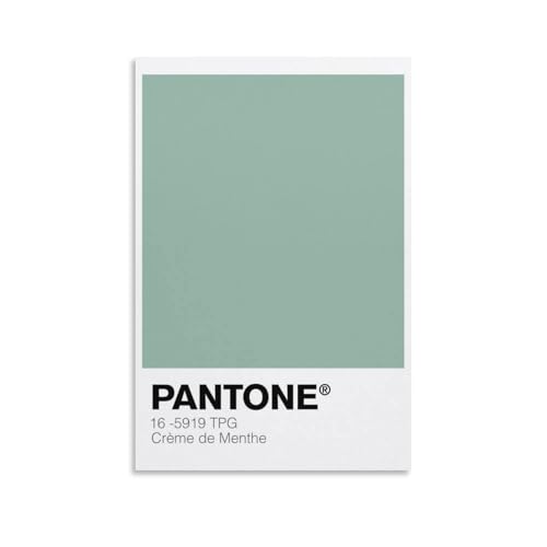 KBGDFSDF PANTONE Impression sur toile pour salon, chambre à coucher Motif crème de Menthe 20 x 30 cm