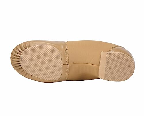Linodes LINODES-PU008-BROWN-10.5M-LITTLE KID Pu Leather Jazz Shoe Slip On Dance Shoes thumb #4