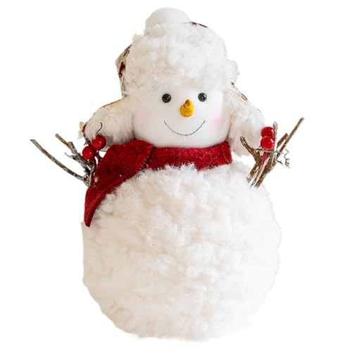 Decorações de bonecas de Natal, ornamentos de boneco de neve de Natal - figuras colecionáveis boneco de neve design feito à mão | boneco de neve de felpa, boneco de neve resistente, acessórios