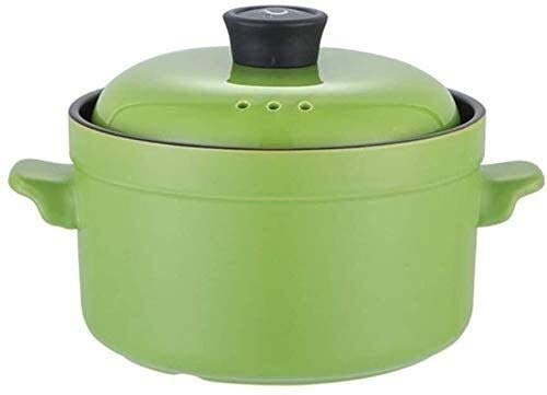 Cazuela clásica de cerámica refractaria con tapa, olla esmaltada, cacerola de hierro fundido, cacerola de horno holandés con tapa, saludable y no se decolora, cacerola de cerámica para la cocina del