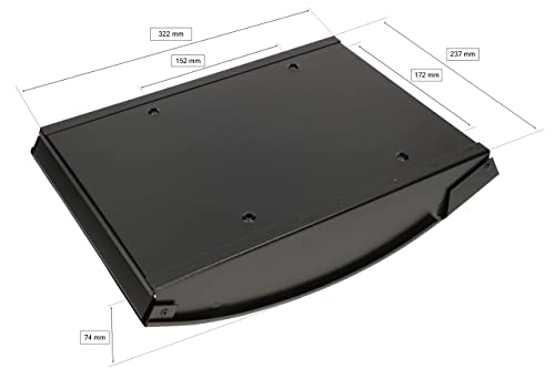 KOTARBAU® Brievenbus 340x245x75mm zwart mat formaat A-4 convex voor kranten vluchtbladen - Afbeelding 5
