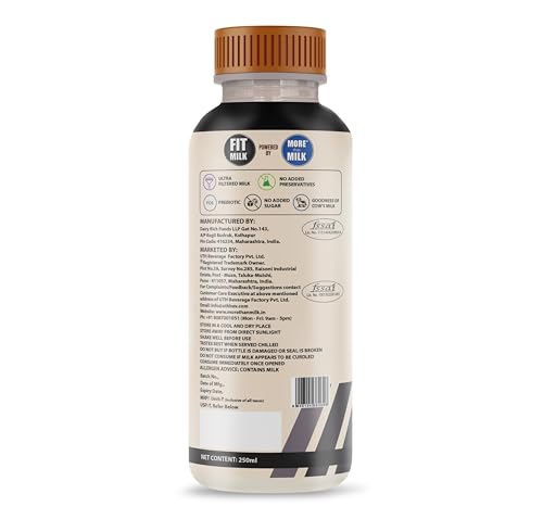 Image of XLR8 FitMilk Protein Milk | 20g Protein Milkshake 250ml (Pack of 2) | 5g Fibre | Cookies & Cream | No Added Sugar | Contains Prebiotic Fiber | Ideal for Early Mornings, Pre & Post Workouts Energy Drink