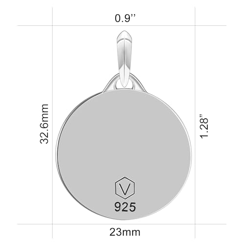 VENICEBEE® Best Holy Spirit Dove Veni Sancte Spiritus Christian Sacramental Sacred Heart Jesus Love, Solid 925 Sterling Silver Pendant Necklace + Velvet Pouch, Polishing Cloth, Fine Gift Box4