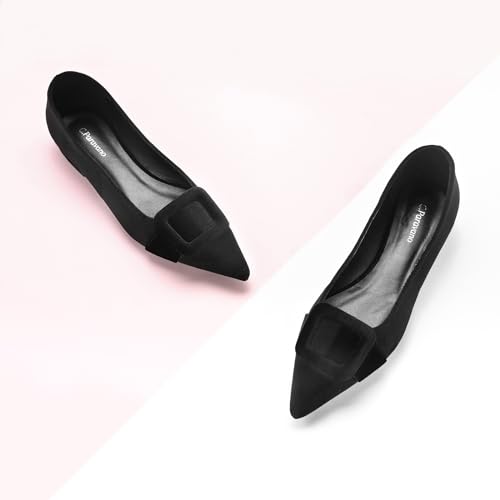 Image of C.Paravano Velvet Flats | Women's Pointed Toe Shoes | Dressy Flats for Women | Designer Shoes