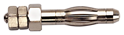 Image of Pomona 72918 4 mm Plug with Threaded M3 Stud, 2 Nuts; 12 mm (0.5 inch) Stud Length, 10 Piece