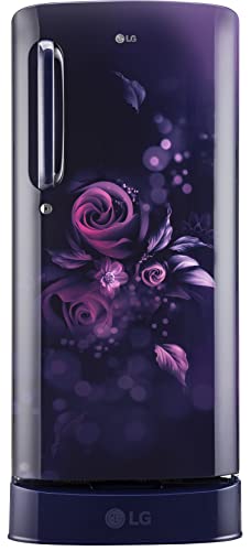 Image of LG 190 L 5 Star Direct-Cool Smart Inverter Compressor Single-Door Refrigerator ( a€ŽGL-D201ABEZ , Blue Euphoria , Base stand with drawer), Free 1 Year Extended warranty