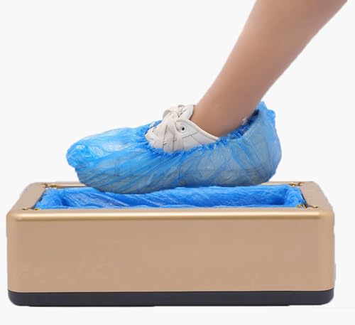 AsaLiT Dispensador de Cubierta de Zapatos Automático, Dispensador de Cubiertas Desechables, con 100 Cubrezapatos Desechables Patucos para El Taller Hospital Zapatos Cover Dispensador