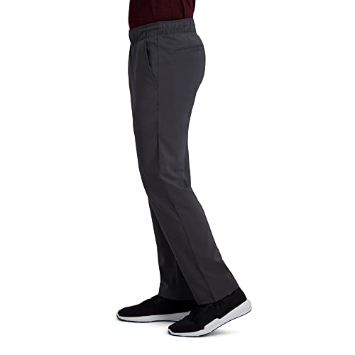 Haggar Men's Active Series Straight Fit Flat Front Comfort Pant2