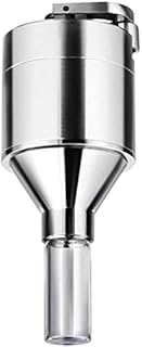 Spice Grinder Hand Mill Funnel Spice Crusher Funnel Shape Metal Grinder Fine Powder with Storage Bottle