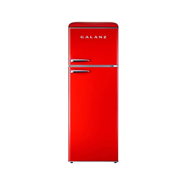 Galanz GLR12TRDEFR Refrigerator, Dual Door Fridge, Adjustable