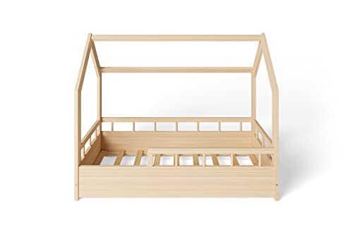 MS FACTORY Letto Casetta in Massello 70x140cm con