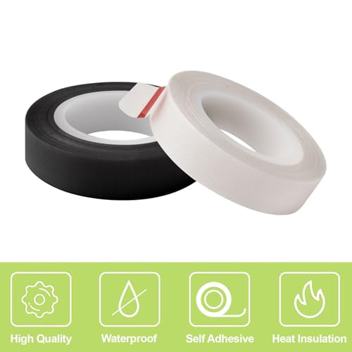 Image of Low Friction Tape, 2Rolls Self-Adhesive Teflon Fabric Tape Curtain Drawer Glide Tape, Noise & Friction Reduction Surface Protection for Wood Drawer Cabinet Curtain (10 Meters Per Roll)