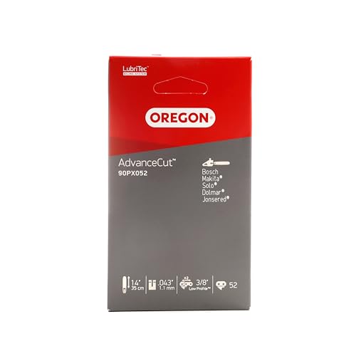 Oregon 90PX052E AdvanceCut - Chaîne de Tronçonneuse pour Guide-Chaîne de 14 (35 cm), 52 Maillons d'Entraînement, Compatible avec Bosch, Karcher, Husqvarna, Makita et autres