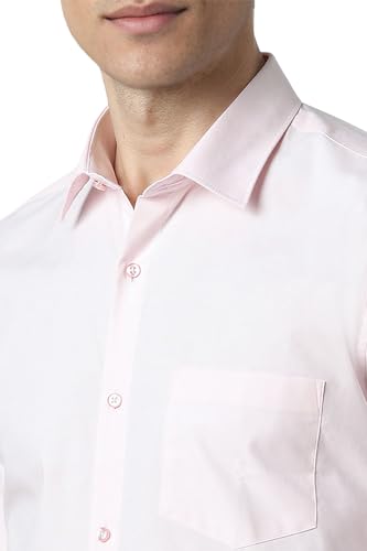 Peter England Men's Everyday Solid Slim Fit Full Sleeve Formal Shirt | Cotton-Rich