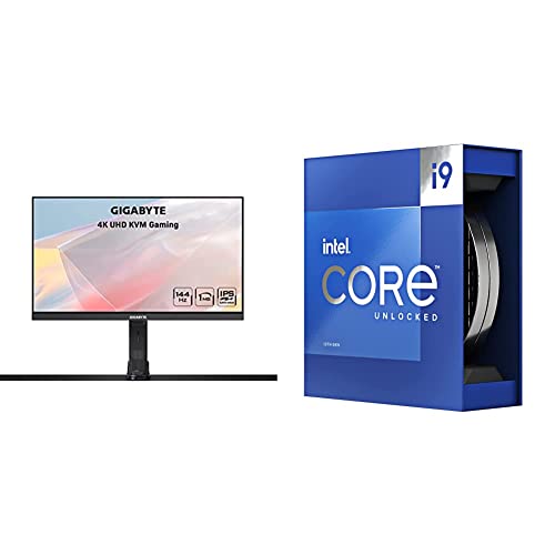 Gigabyte M28U 28" 144Hz Gaming Monitor, 3840 X 2160 Ss Ips Display, 9‎4% Dci-P3, Vesa Display Hdr400, 1X Display Port 1.4, 2X Hdmi 2.1 & Intel Core I9-13900K Desktop Processor 24 Cores 36M Cache #TOP19
