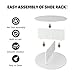 Corbyles Rotating Shoe Rack Tower, 360° Revolving Round Free Standing Shoe Organizer, 7-Tier Spinning Shoe Display Lazy Susan, Rotate Circular Shelf Storage for Shoes or Handbags (White)