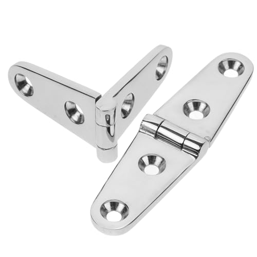 SEWACC 2pcs Boat Hinges Marine Grade Stainless Steel 4-Hole Design for Boat Doors