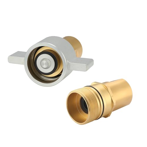 Image of MEASUREMAN 1 inch NPT Wet-Line Wing Nut Hydraulic Quick Disconnect Coupler /Coupling Set