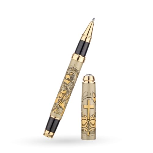 Image of Jesus Christ Etched Premium Metal Pen | The Eternal Faith Edition | Inspirational Christian Writing Pen | Elegant Gift for Men, Women, Teachers & Professionals