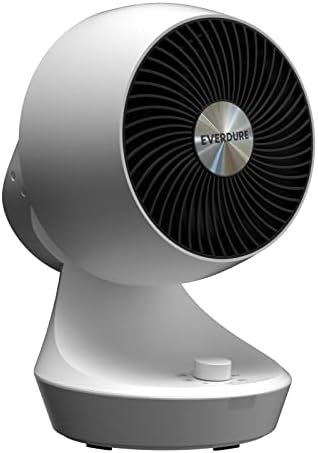 Everdure 9” Oscillating Desk or Table Fan, 3 Speed Settings, Targeted Airflow Control, Low Noise, Modern Design, Portable, Perfect Cooling Fan for Bedroom, Living Room, Home Office, White