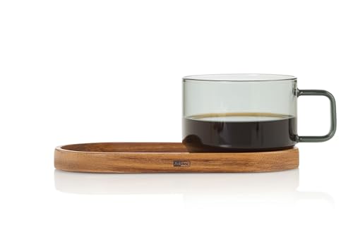 AdHoc Impact Cup Set - Clear Coffee Cup with Handle - 300ml Heat-Resistant Glass for Tea & Coffee - Dishwasher Safe - Home Barista Essential - Image 2