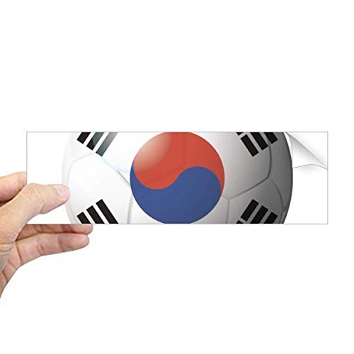 Pegatina rectangular de la bandera de Corea del Sur para aficionados al fútbol DIYthinker