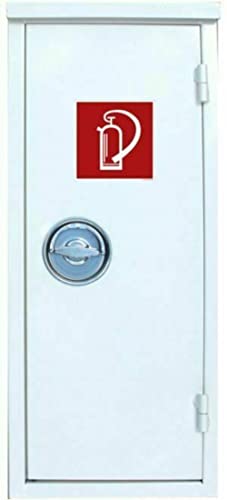 Stahlblechschutzschrank weiß für Feuerlöscher bis 12kg