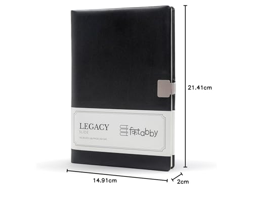 Image of Kitabby Legacy Interlock - A5 Hard Bound Notebook with Pen - Black