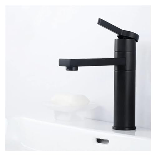 Robinet de lavabo Om en or brossé avec mitigeur haut et technologie de montage sur pont