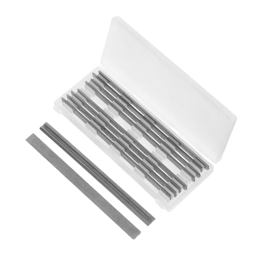 HOMSFOU Lames De Rechange Pour Rabot Électrique à Bois En Acier Rapide 82x5,5x1,1 Mm, Lot De 10, Couteaux De Rabot Pour Travail Précis Du Bois, Usage Polyvalent Et Remplacement