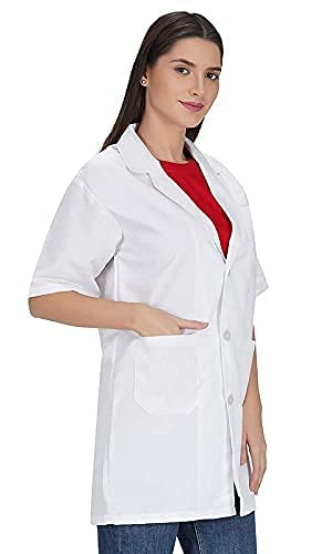 DRY DEAL Women's Polycotton Half Sleeves Lab Coat (XXXL)-picture-28