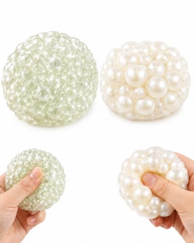 Image of 2Pcs Cheese Squishy, Taba Squishy, Dumpling Squishy-Stretchy Food-Shaped Sensory (White and Green)