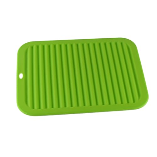 NUOLUX �V���R���f�M�p�b�h �����}�b�g ����~�߃p�b�h �ϔM�� 30x23x0.6cm �L�b�`���p �e�[�u���}�b�g �h�� �r���g���C �O���[��