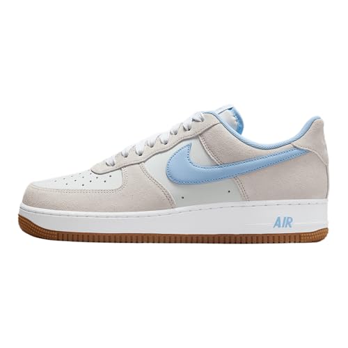 Nike Air Force 1 '07 LV8 Men's Shoes (IB6388-002, Photon Dust/White/Gum Medium Brown/Psychic Blue)