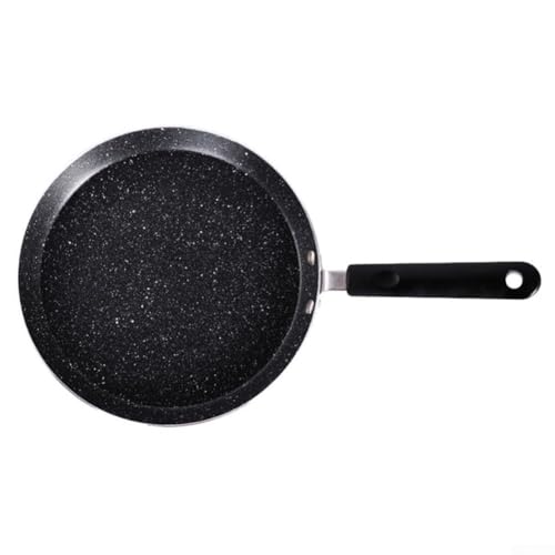 ZYNCUE Sartén para crepes sin revestimiento de 18 cm para hacer panqueques, Roti Chapati y Dosa, sartén de metal negro/dorado para estufas de gas e inducción