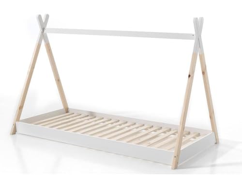 Vipack Lit Tipi 90x200 Blanc