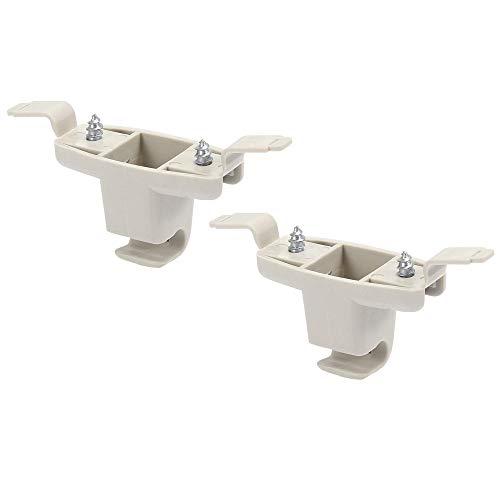 X AUTOHAUX 2pcs Beige Car Plastic Sun Visor Hook Clip Bracket Retainer 51168243575 for BMW E46 M3