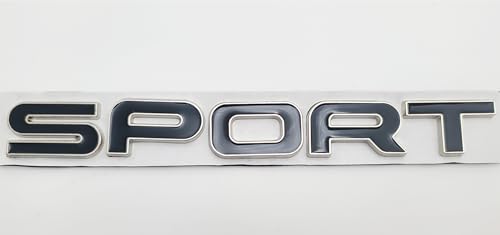 Image of DFBIQKLS 1 PCS New 3D Alloy Sports Emblem Decal Replacement Nameplate Letters Badge (Silver Black)