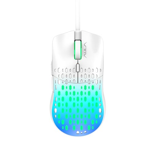 Image of Aula S11 Pro Wired Mouse | RGB Backlit with 3600 DPI | USB Wired RGB Mouse with Side Buttons | Mouse for Laptop /Desktop | Blue