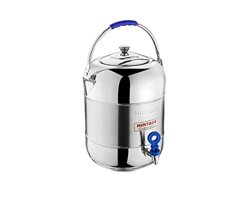 Image of Mintage Water Container Stainless Steel (13 Litres) | Pure Hydration in a Stylish, Bacteria-Free Design | 100% Stainless Steel Container with35+Years of Innovation and Quality