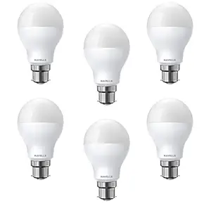 Havells 9W Led Cool Day Light Lamp, Pack of 6, (Lhldeuebml8R009-Pk6,B22D)