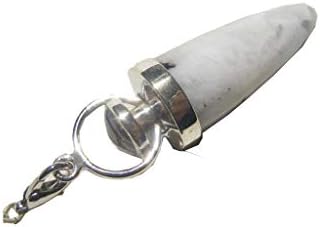 Crystal Moonstone Bullet Healing Pendulum With Garnet Bead Healing Dowsing.