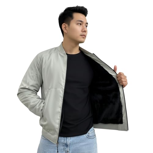 Image of NINQ Winter Jacket - Windproof Poca Cloth with Fur, Zipped mandarin Collar, 2 Front Pockets & Side Arm Pocket, Casual & Sportswear jackets for men