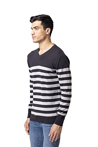 Image of Allen Cooper Strips Sweater for Men