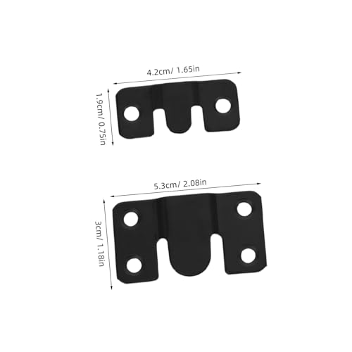 Image of UKCOCO 4pcs Heavy Duty Interlocking Flush Mount Bracket Secure Picture Hanging Frame Hooks with Hidden Design Wall Mounting Hardware for Frames Framing Installation Kit