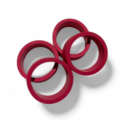4 Pack of 1-1/2" Standard Size Rubber Red Flipper Rings