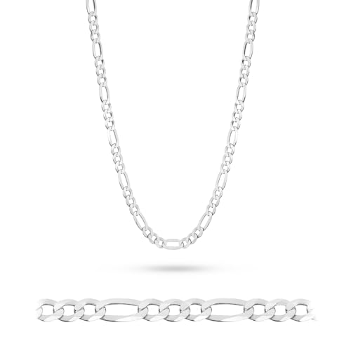 Chaîne gourmette homme argent 925 collier classique 45-60 cm sans pendentif
