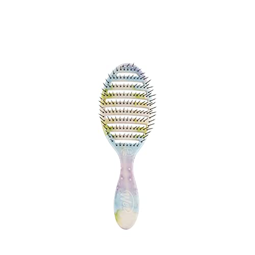 WetBrush Speed Dry Detangler with Heat Resistant Heatflex Bristles and Open Vent Design to Dry Hair Faster, Wet Brush Detangler Is Gentle on Hair, For All Hair Types, Colour Wash Collection, Splatter